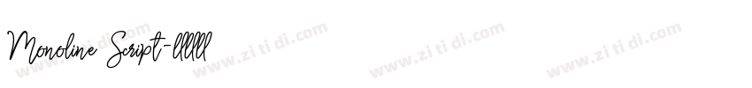 Monoline Script字体转换 Monoline Script字体转换